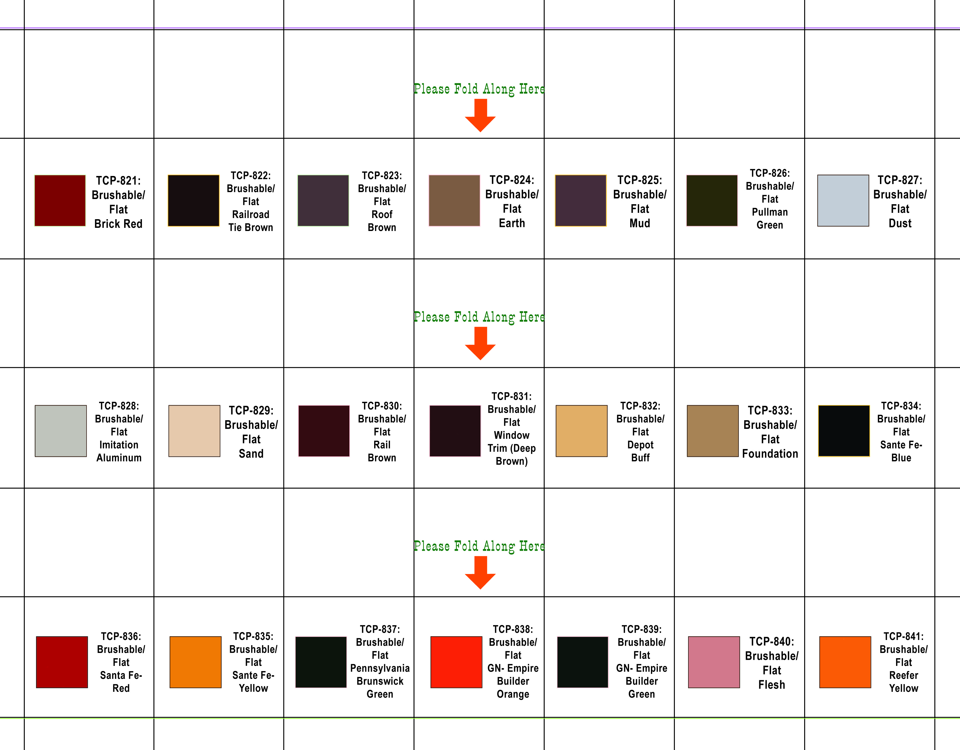 Tru Color Paint Chart