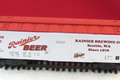 Raineer Beer, 40' Steel Reefer, uses TCP-005 White and TCP-012 Chinese Red